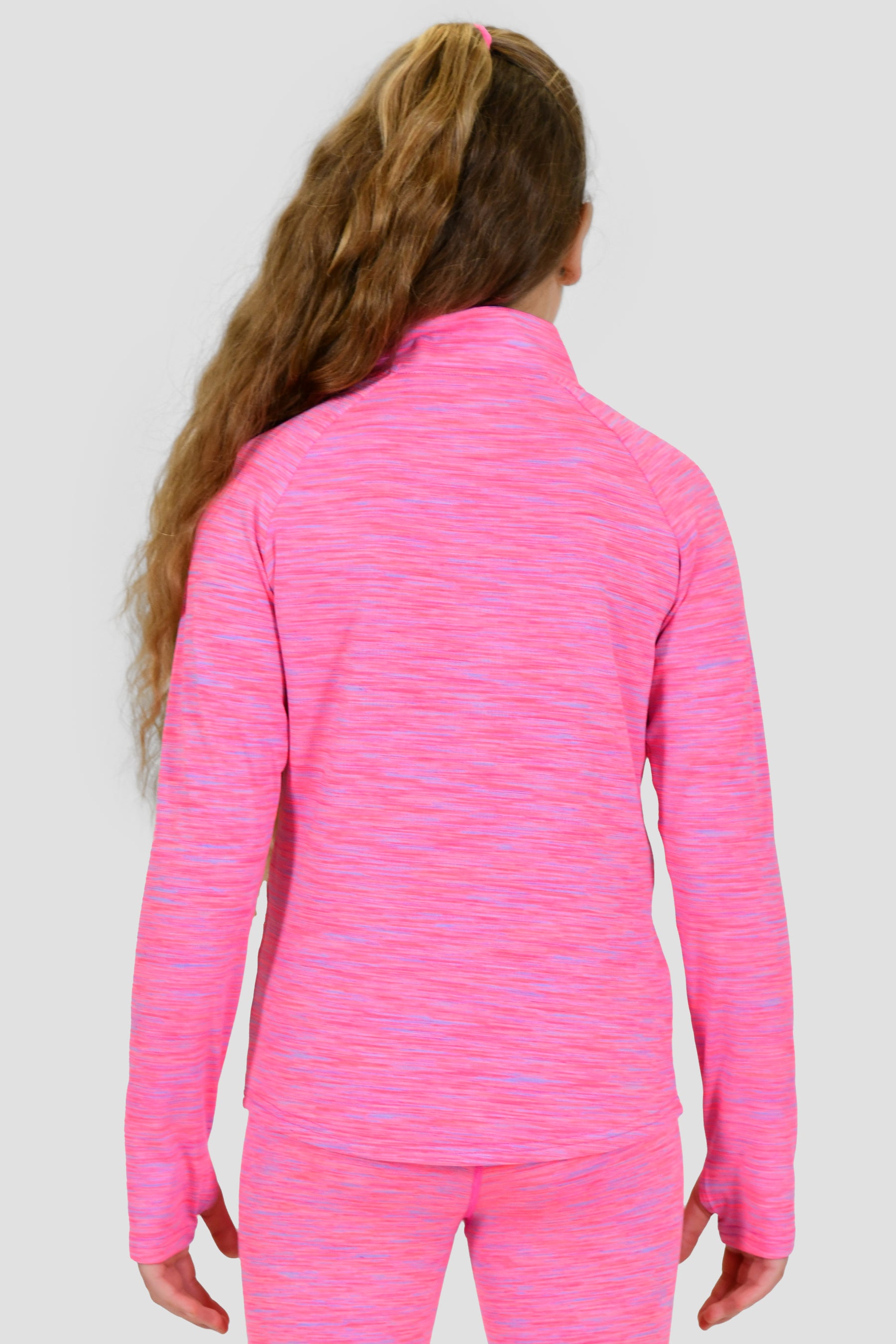 Girls Trail 1/4 Zip - Lilac/Pink Multi