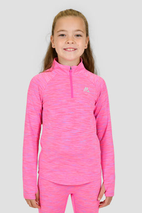 Girls Trail 1/4 Zip - Lilac/Pink Multi