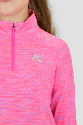 Girls Trail 1/4 Zip - Lilac/Pink Multi