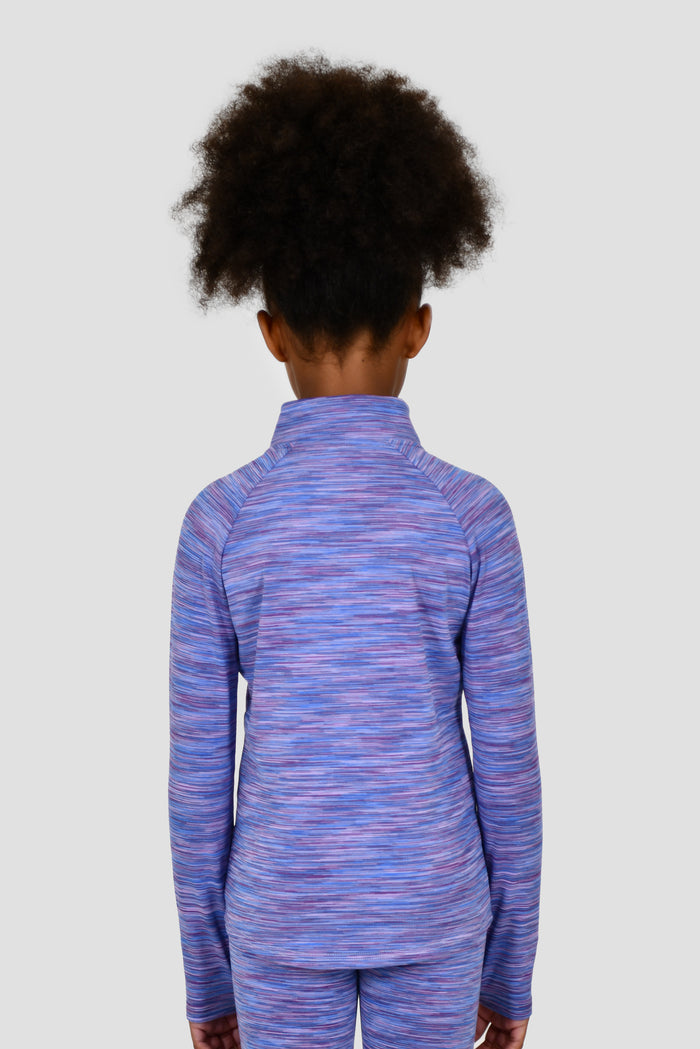 Girls Trail 1/4 Zip - Purple/Lilac Multi