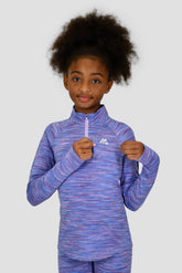 Girls Trail 1/4 Zip - Purple/Lilac Multi