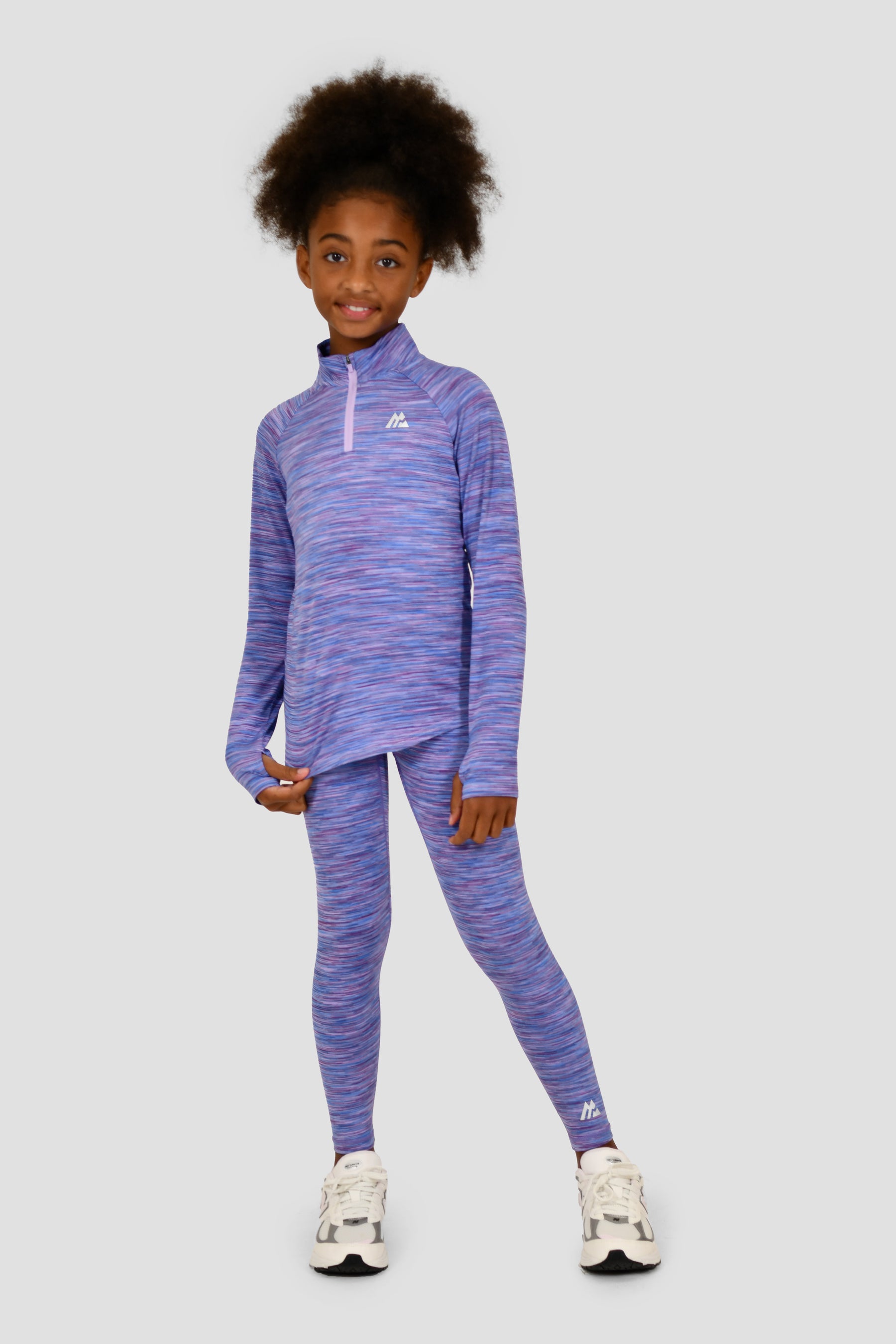 Girls Trail 1/4 Zip - Purple/Lilac Multi