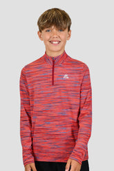 Junior Trail 1/4 Zip - Red/Blue Multi