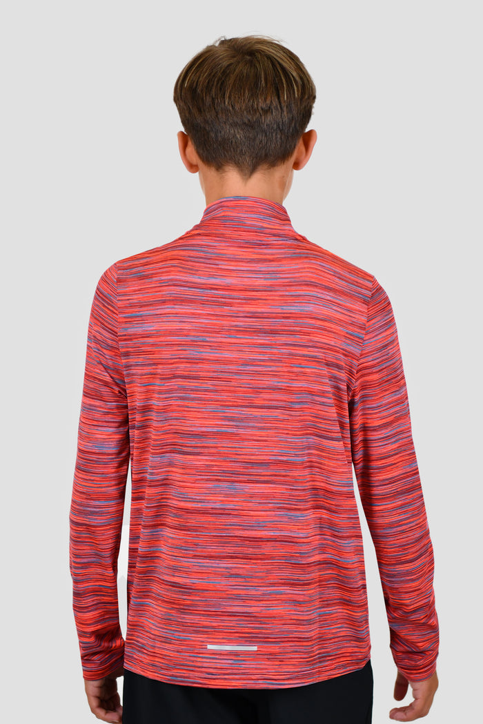 Junior Trail 1/4 Zip - Red/Blue Multi