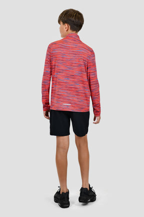 Junior Trail 1/4 Zip - Red/Blue Multi