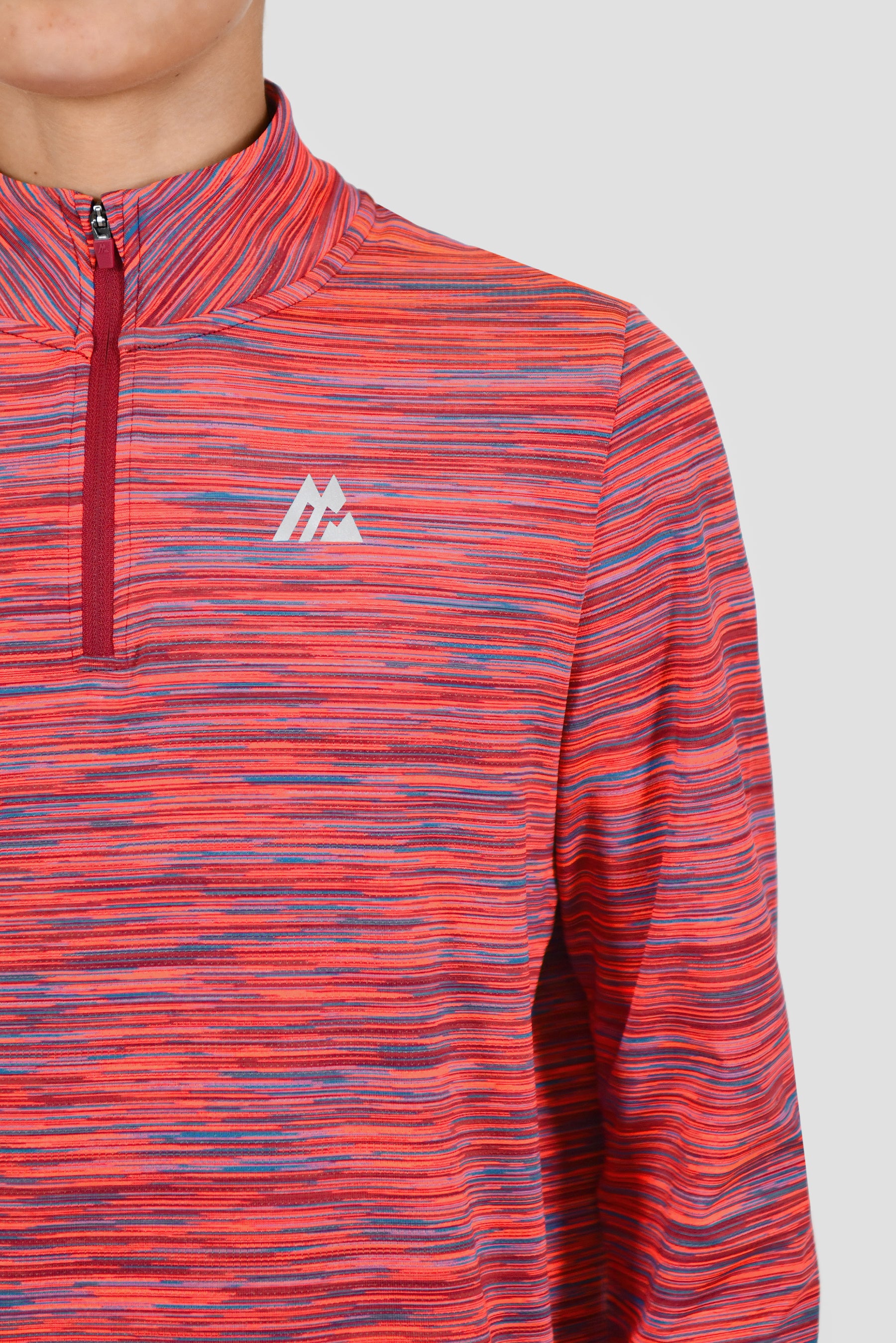 Junior Trail 1/4 Zip - Red/Blue Multi