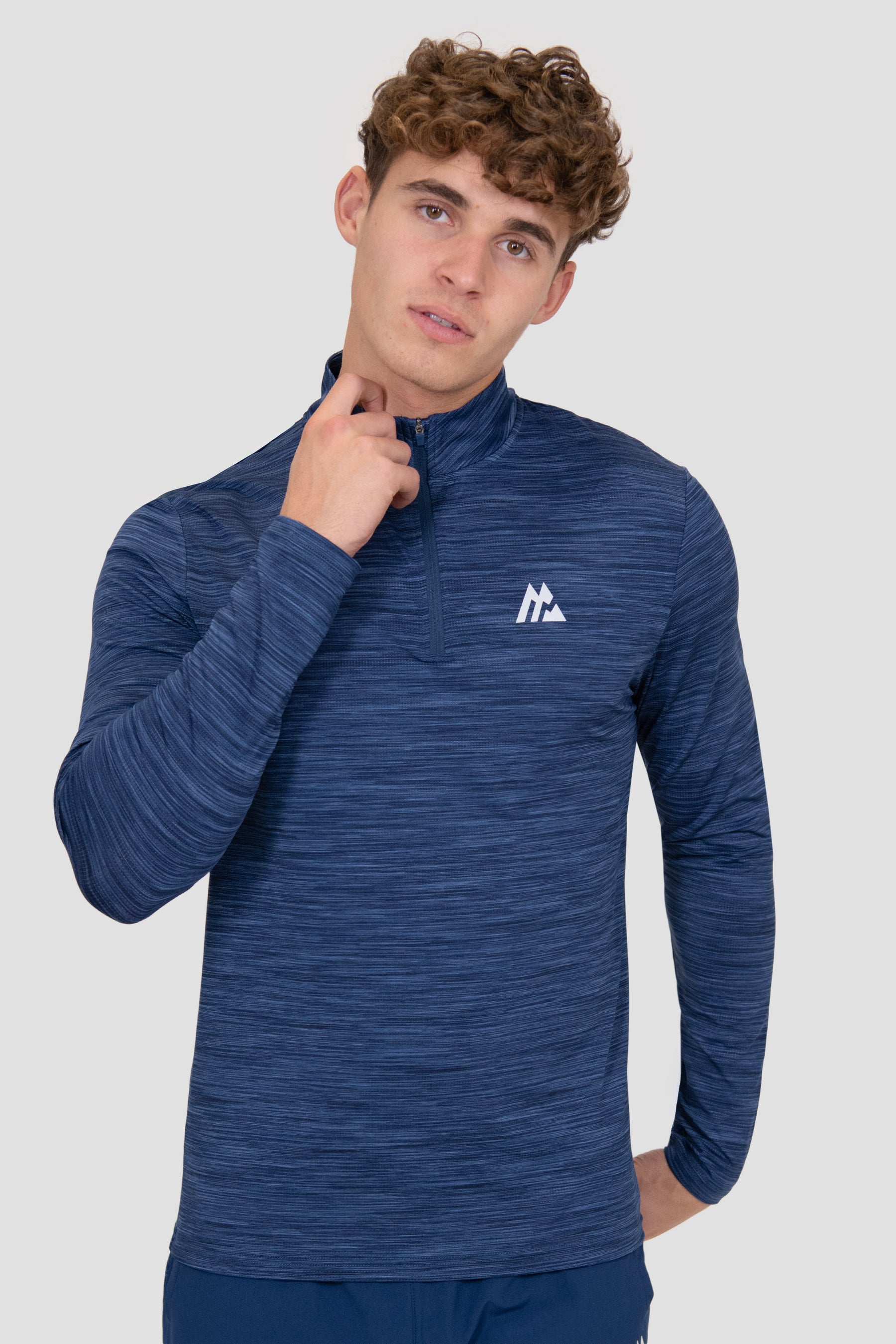 Trail 1/4 Zip - Navy/Multi