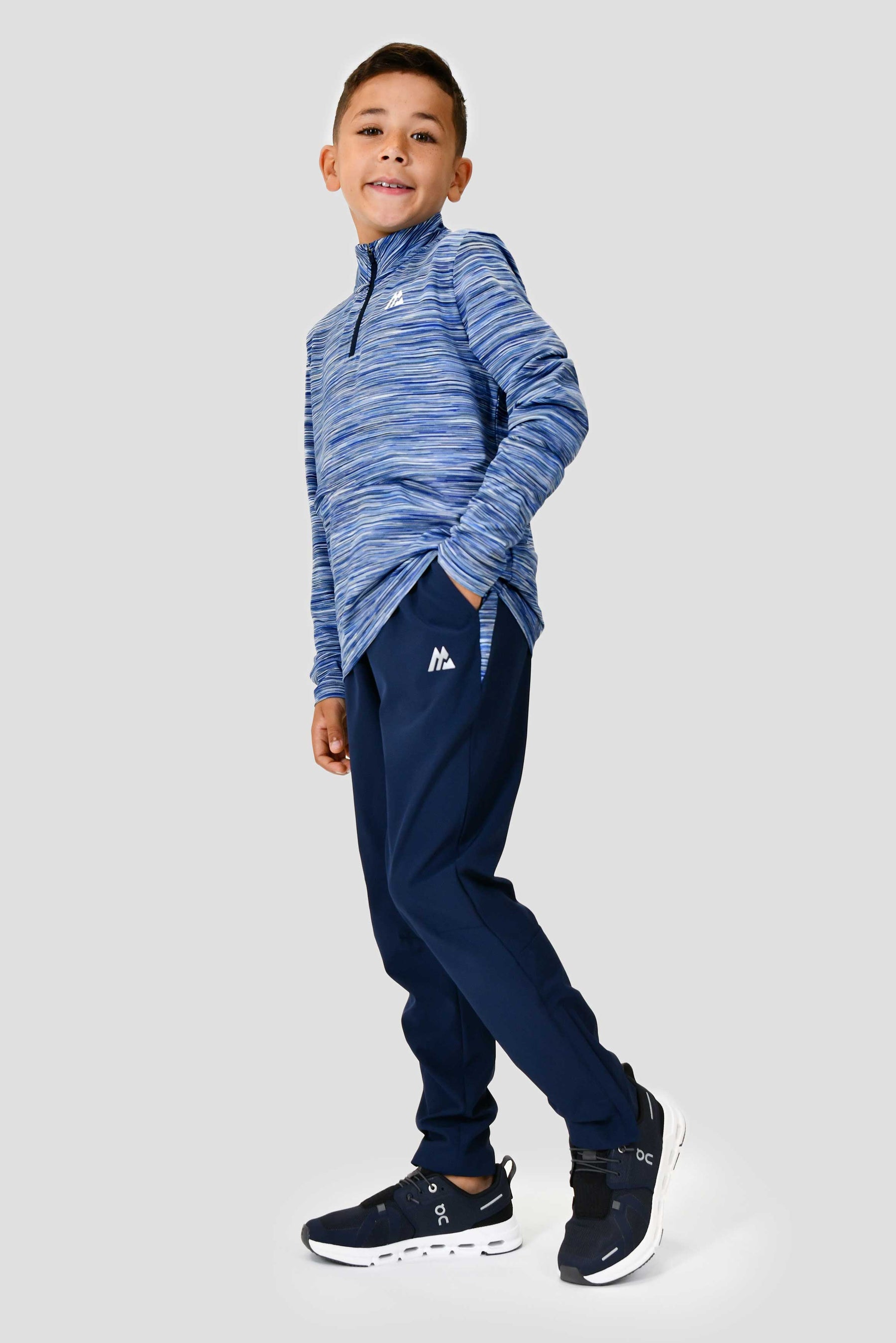 Junior Trail 1/4 Zip - Navy/White Multi