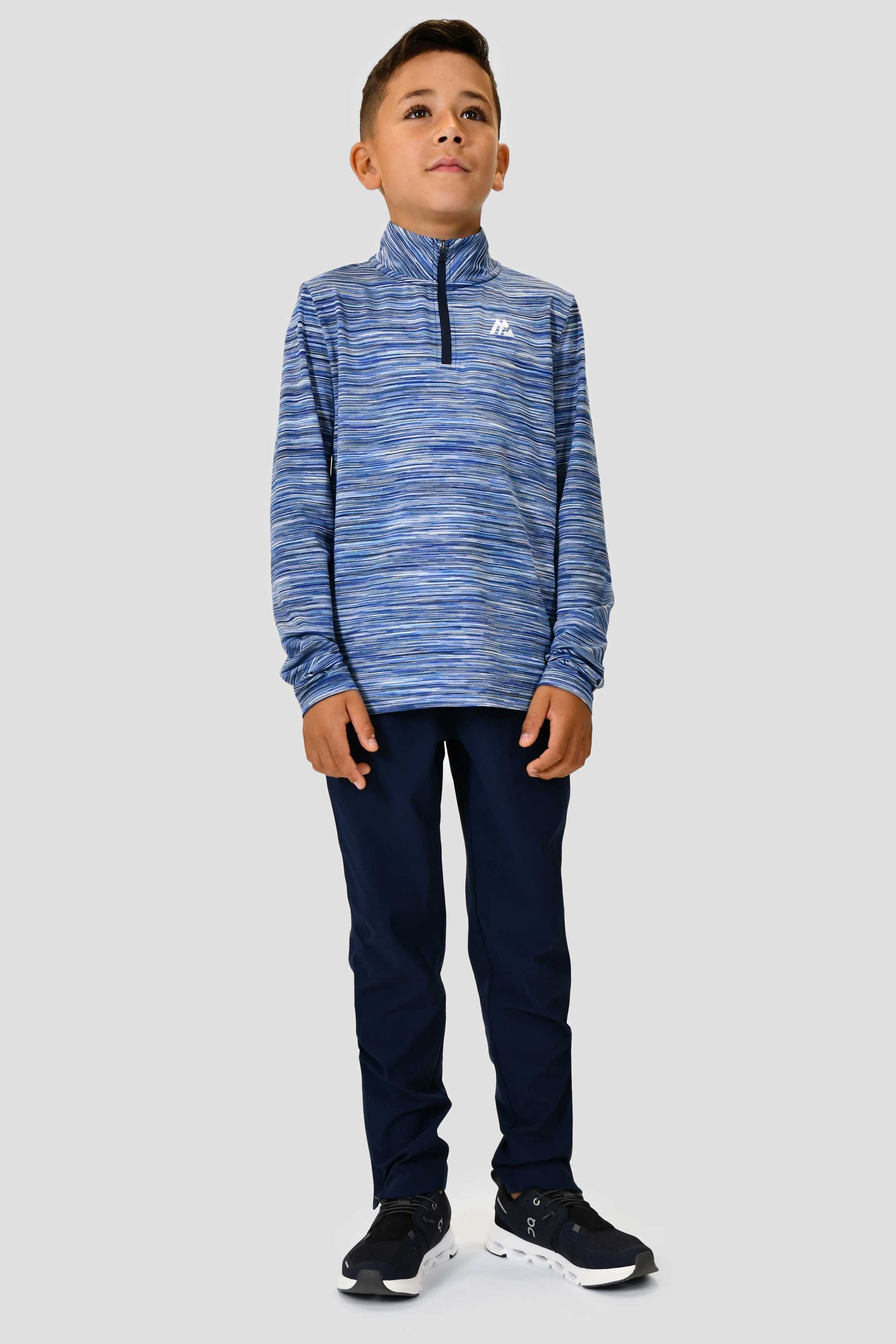 Junior Trail 1/4 Zip - Navy/White Multi