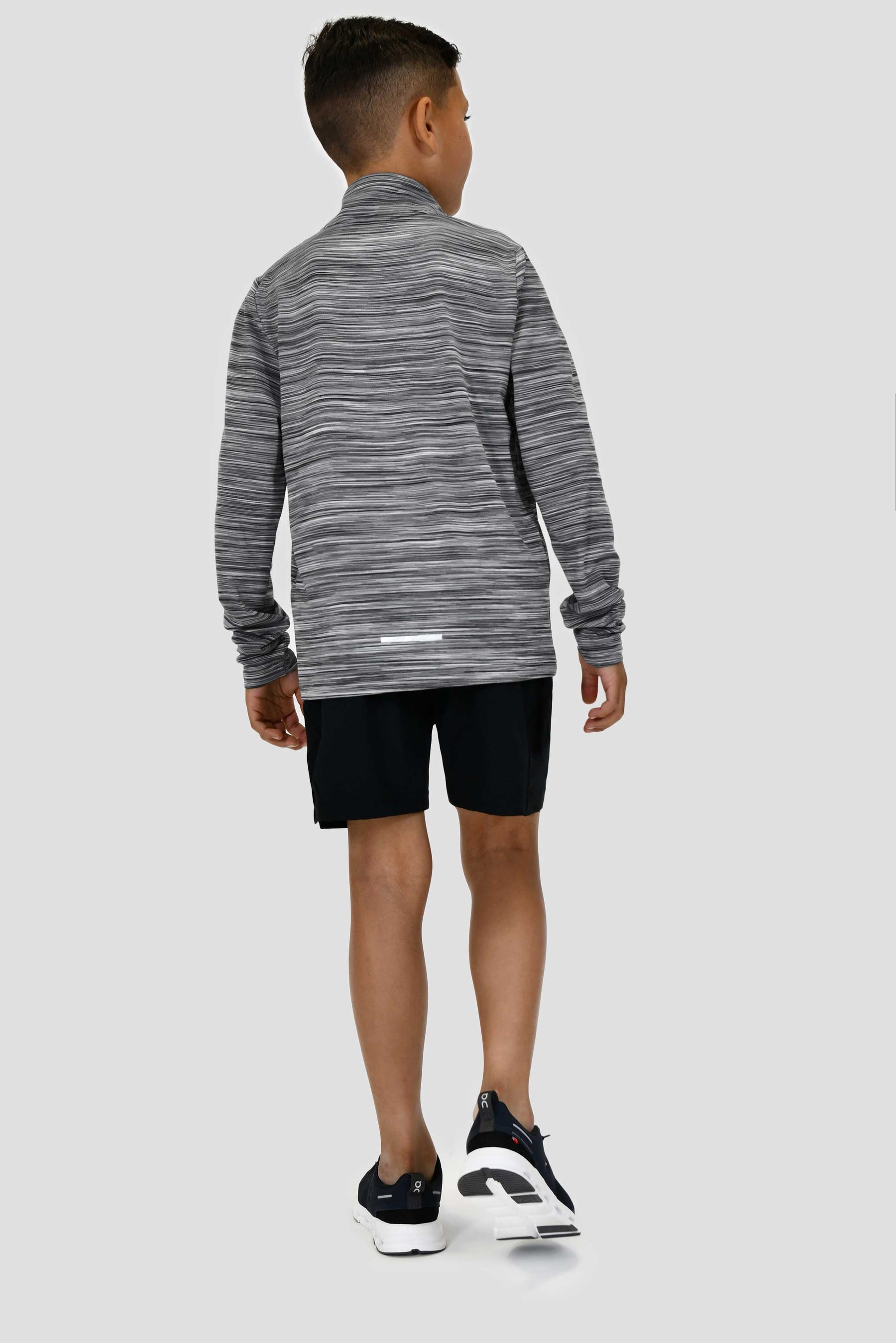 Junior Trail 1/4 Zip - Black/Grey Multi