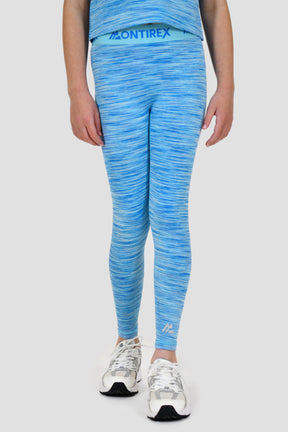 Girls Trail Icon Leggings - Neon Blue/Multi