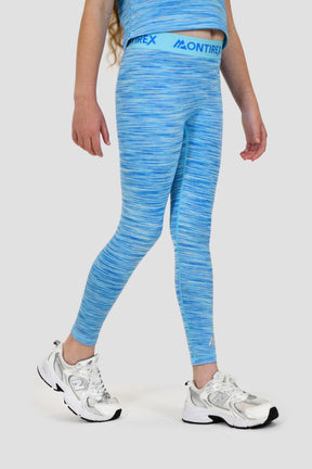 Girls Trail Icon Leggings - Neon Blue/Multi