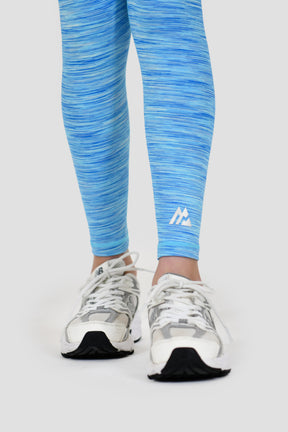 Girls Trail Icon Leggings - Neon Blue/Multi