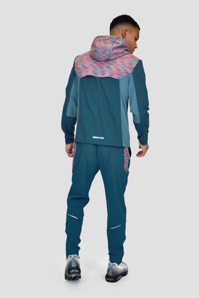 Men's Trail Panel Running Pant - Teal/Pink