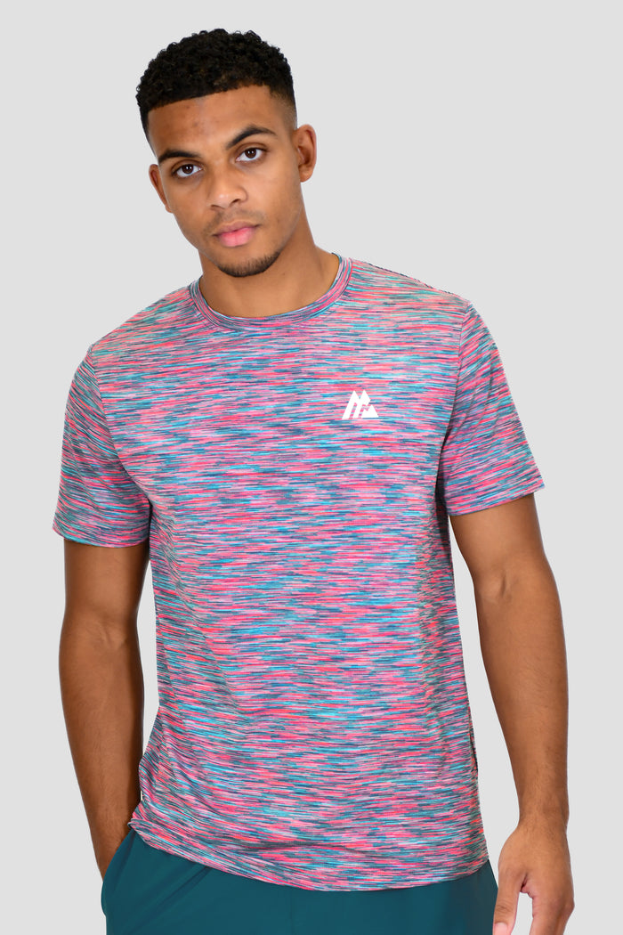 Men's Trail T-Shirt - Teal/Pink