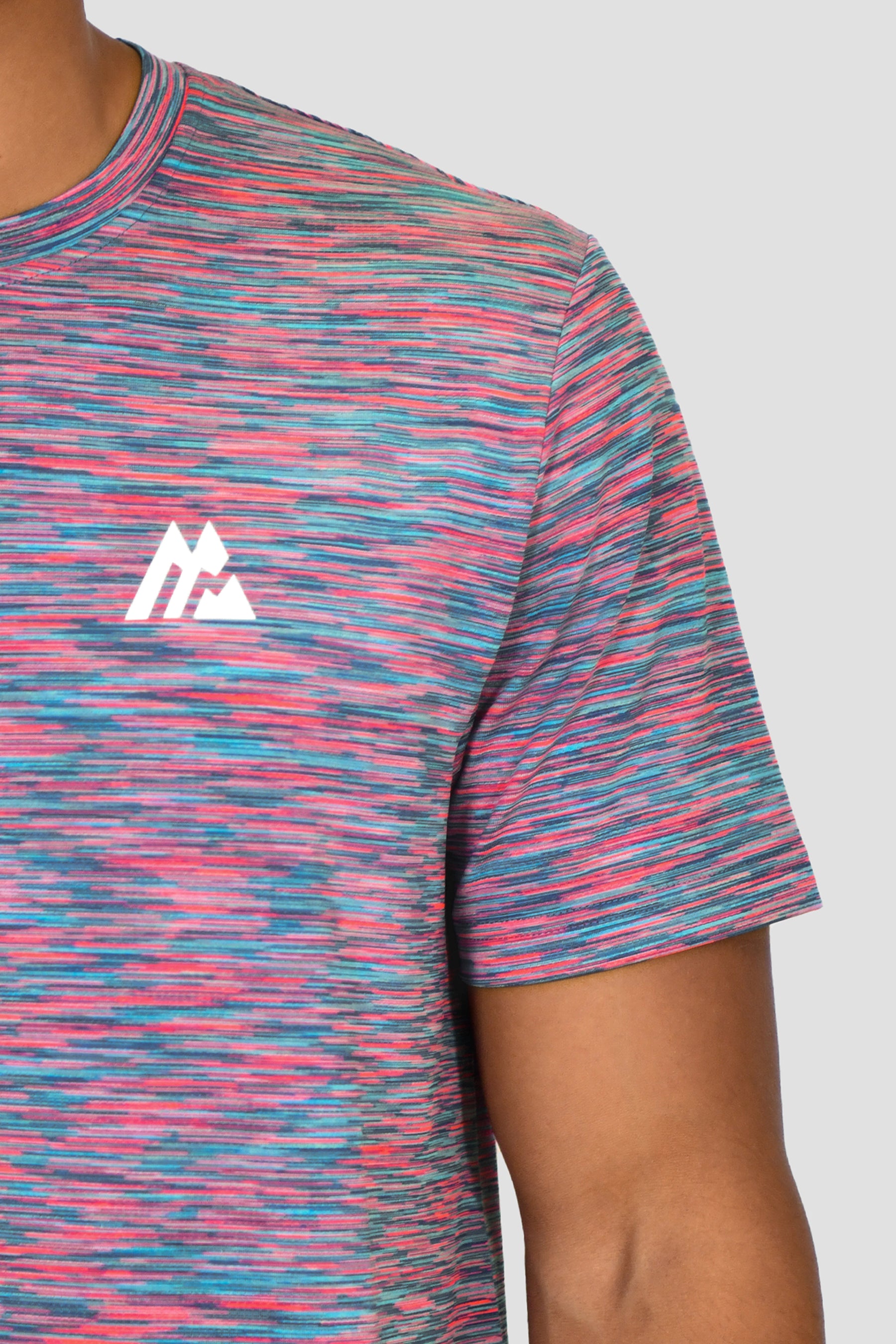 Men's Trail T-Shirt - Teal/Pink