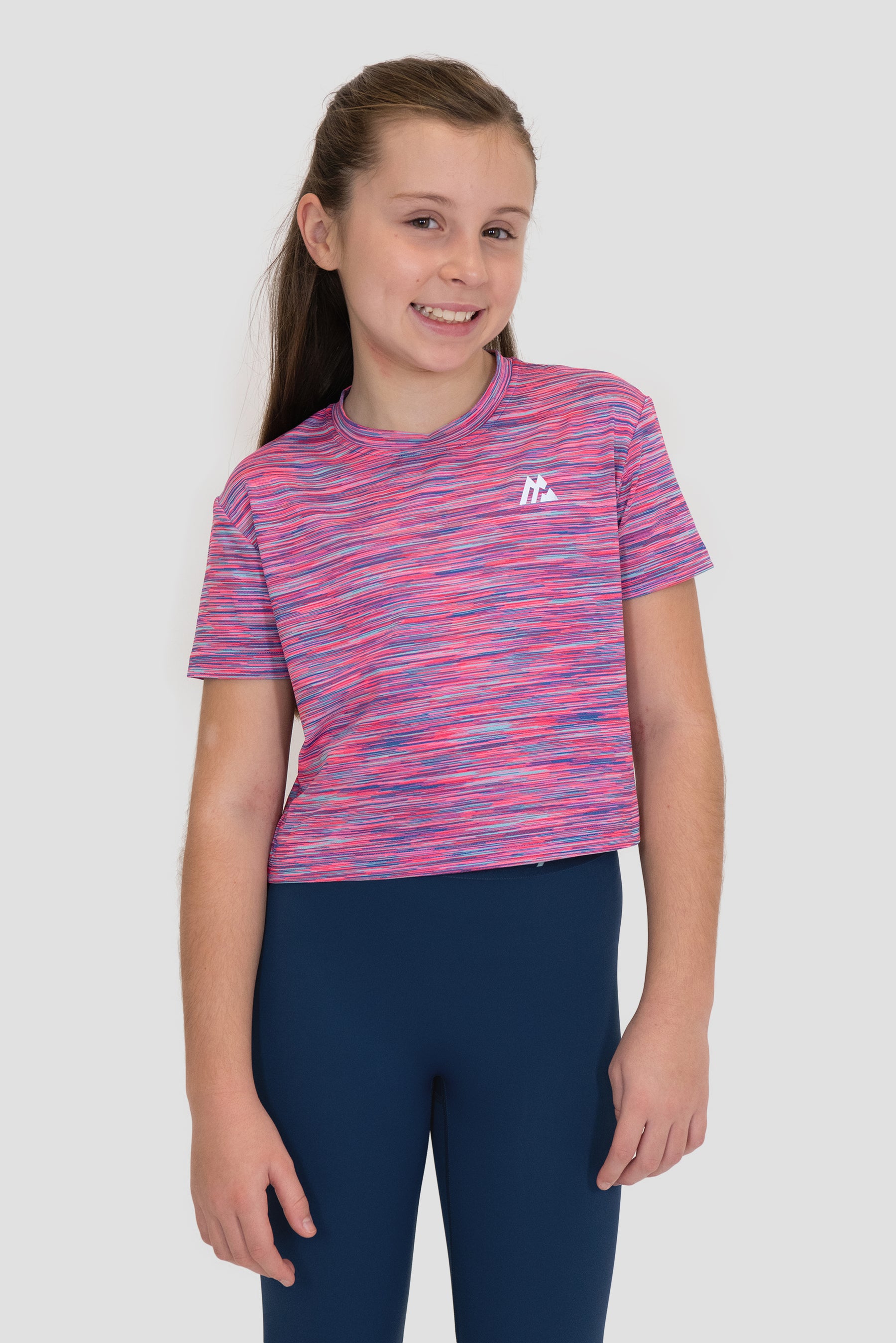 Girls Trail Box T-Shirt - Pink/Blue/Purple