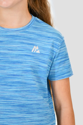 Girls Trail Box T-Shirt - Neon Blue Multi