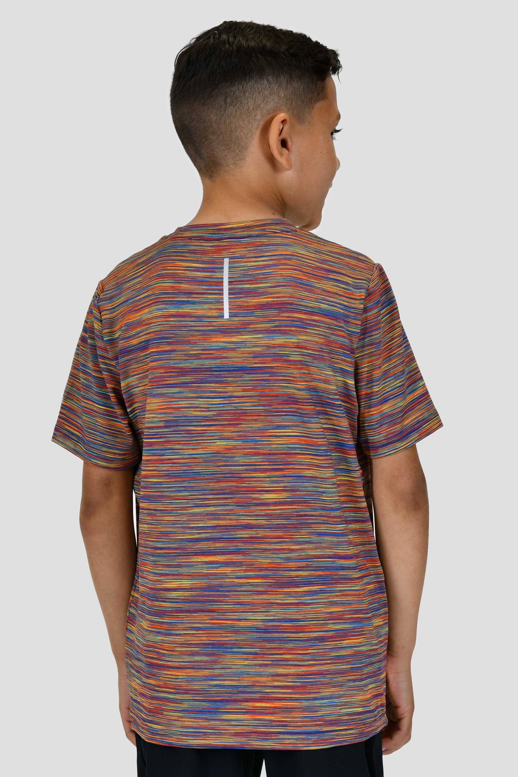 Junior Trail T-Shirt - Blue/Yellow/Orange Multi