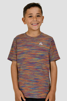 Junior Trail T-Shirt - Blue/Yellow/Orange Multi