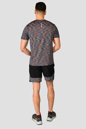 Men's  Trail 2.0 T-Shirt - Black/Blue/Neon Orange