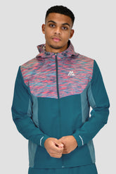 Men's Trail Windbreaker - Teal/Pink