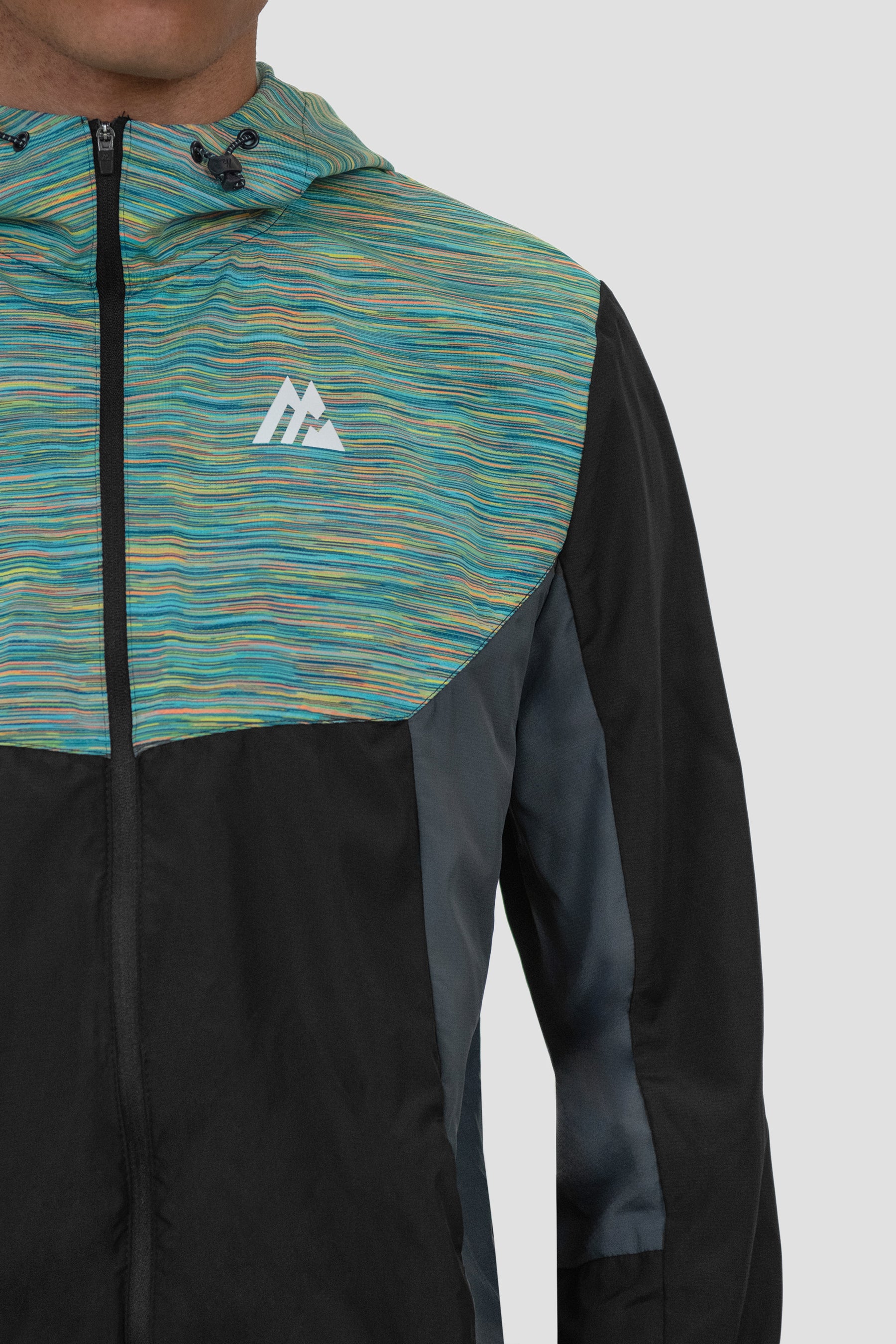 Men's Trail Windbreaker - Black/Blue/Orange/Lime