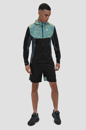 Men's Trail Windbreaker - Black/Blue/Orange/Lime