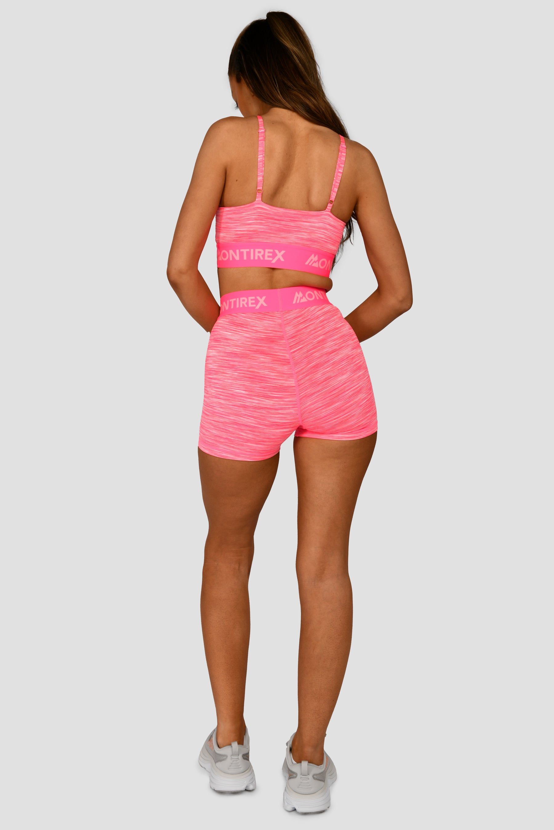 Women's Trail Icon Booty Short - Neon Pink Multi