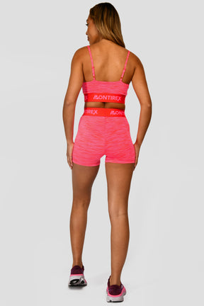 Women's Trail Icon Booty Short - Neon Pink/Red