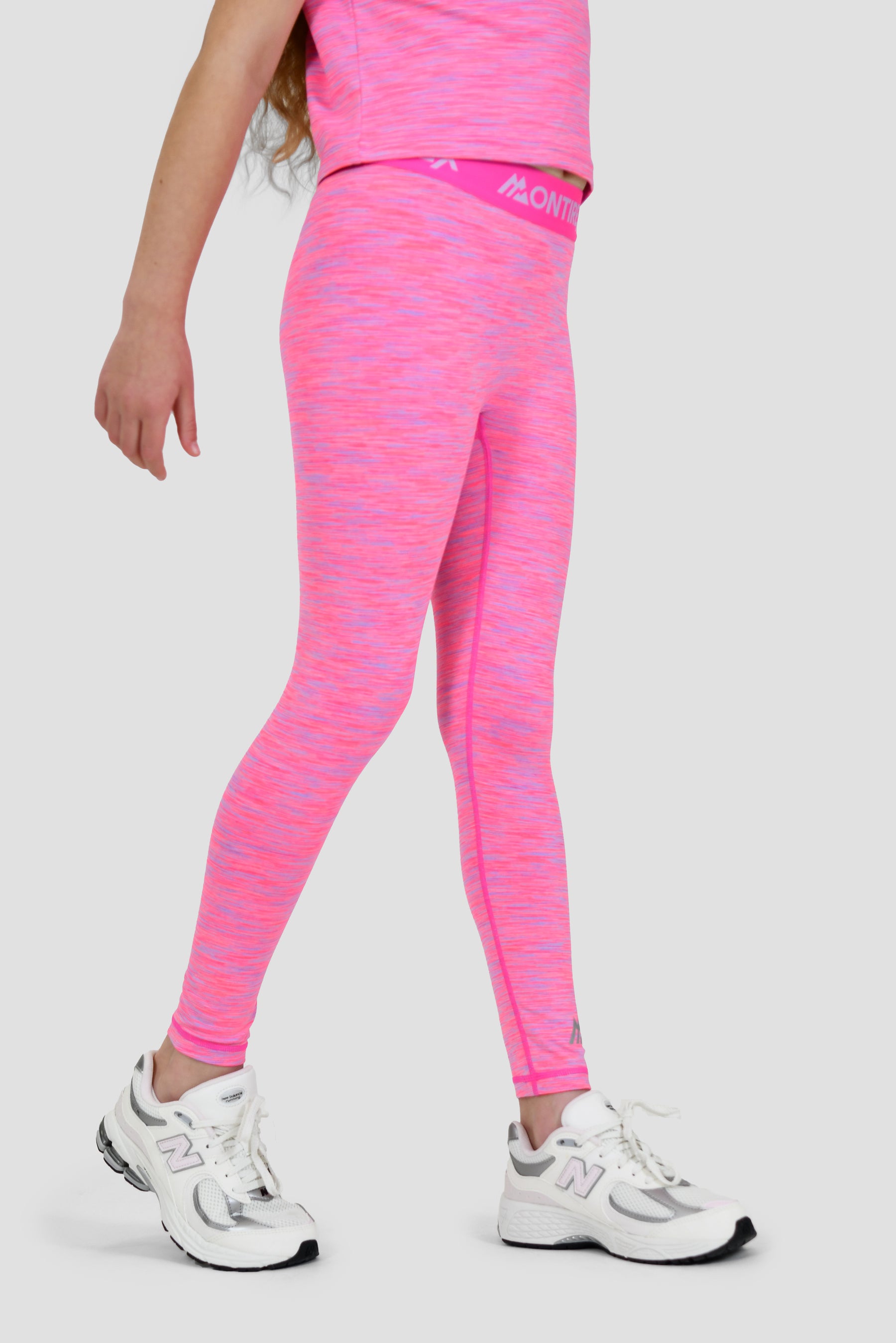 Girls Trail Icon Leggings - Lilac/Pink Multi