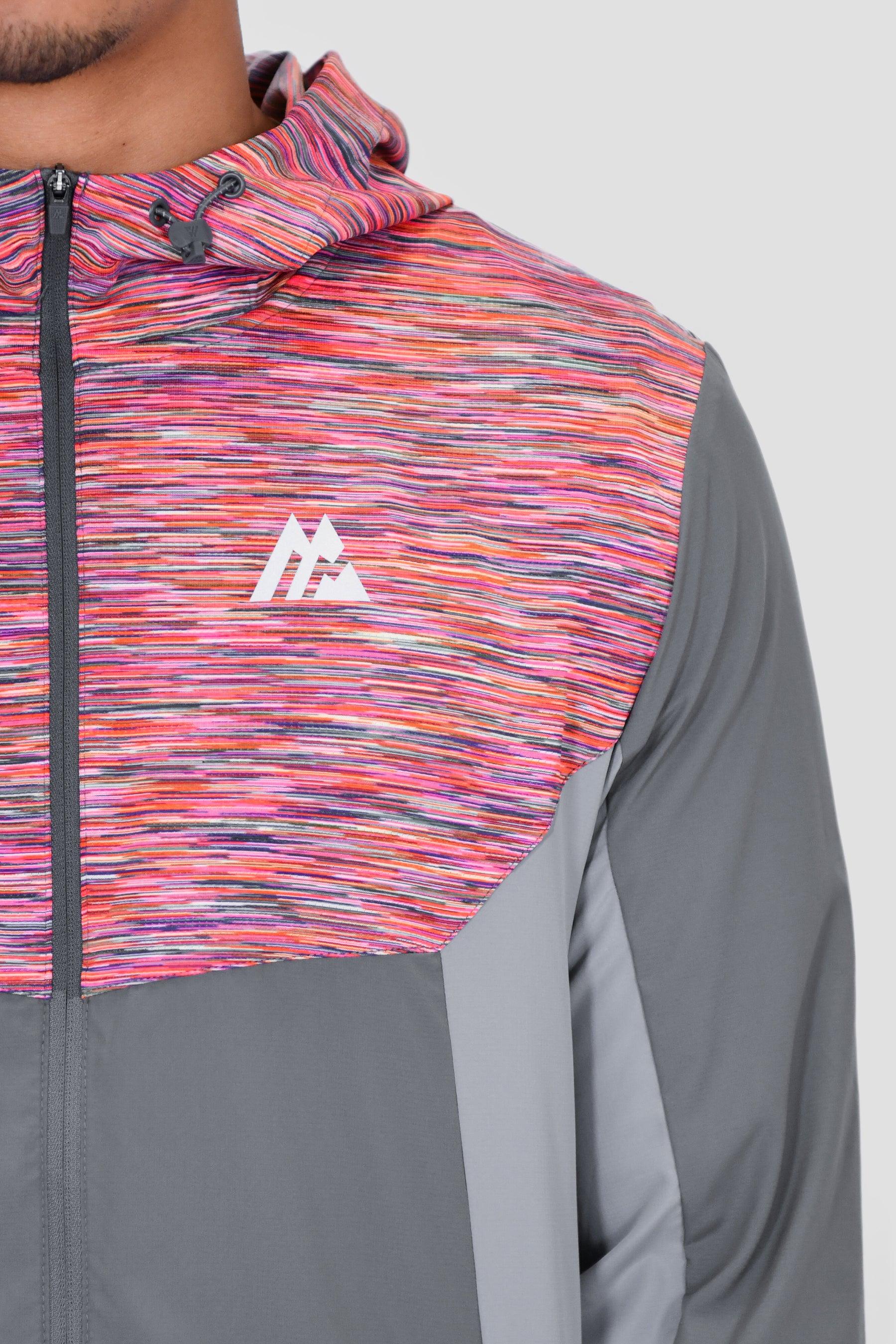 Trail Windbreaker Grey Orange Purple