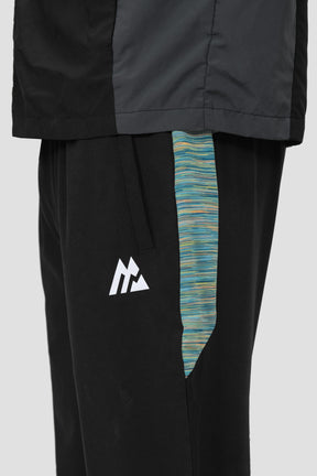 Men's Trail Panel Running Pant - Black/Blue/Orange/Lime