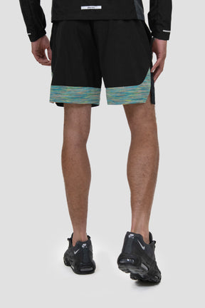 Men's Trail Panel Short - Black/Blue/Orange/Lime