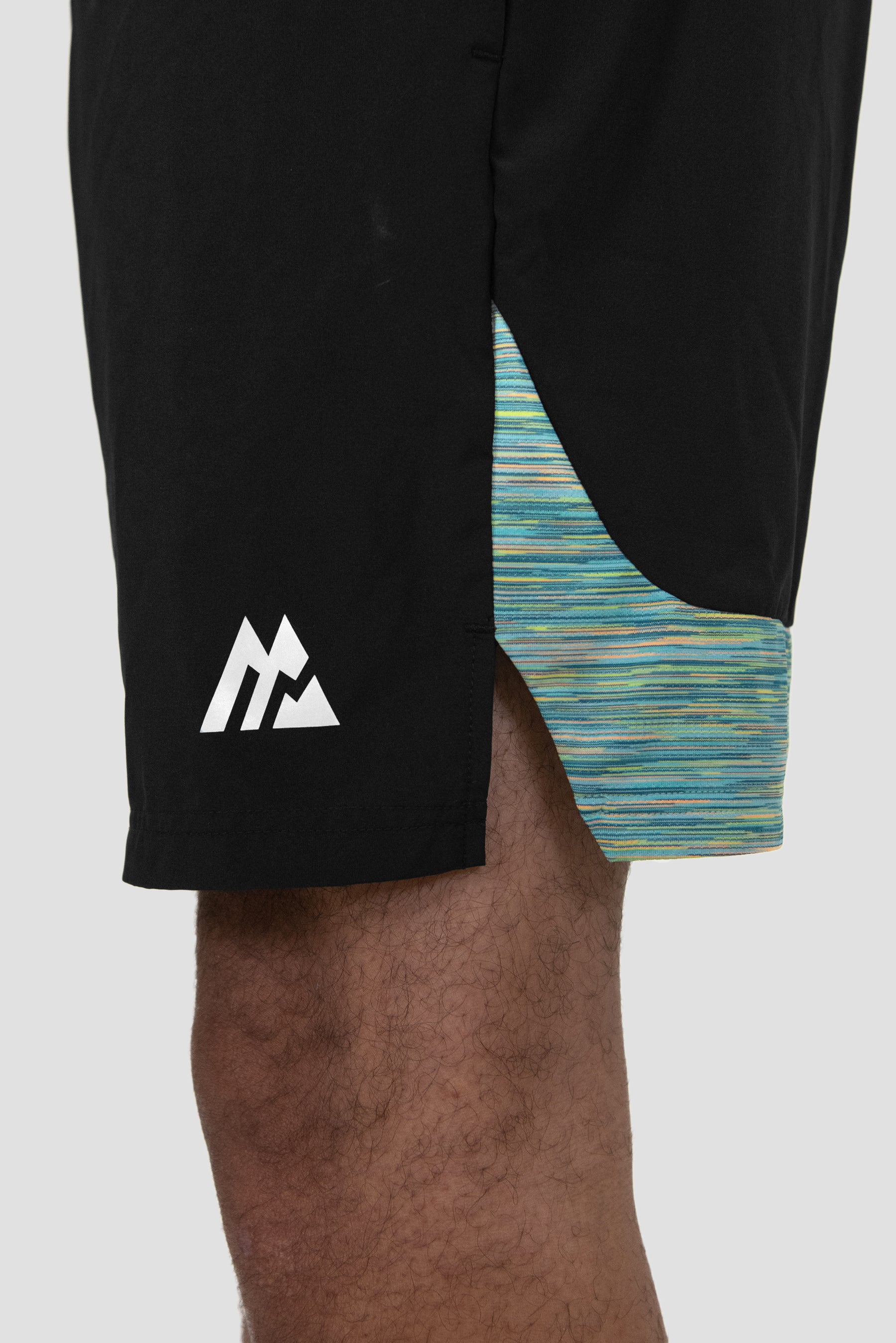 Men's Trail Panel Short - Black/Blue/Orange/Lime