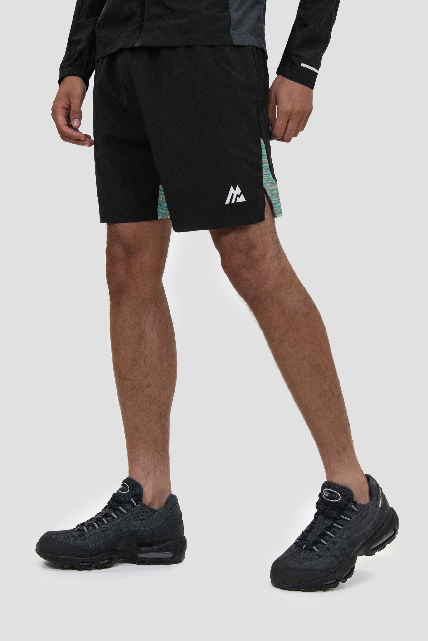 Men's Trail Panel Short - Black/Blue/Orange/Lime