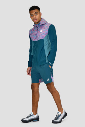 Men's Trail Panel Shorts - Teal/Pink