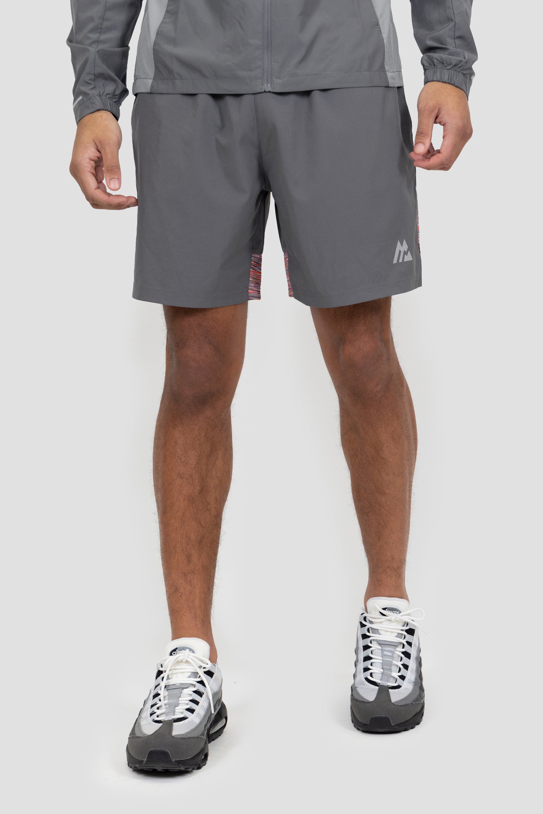 Men's Trail Panel Short - Grey/Orange/Purple