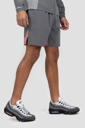 Men's Trail Panel Short - Grey/Orange/Purple