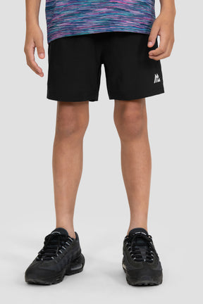 Boys Trail Panel Short - Black/Navy/Pink/Green