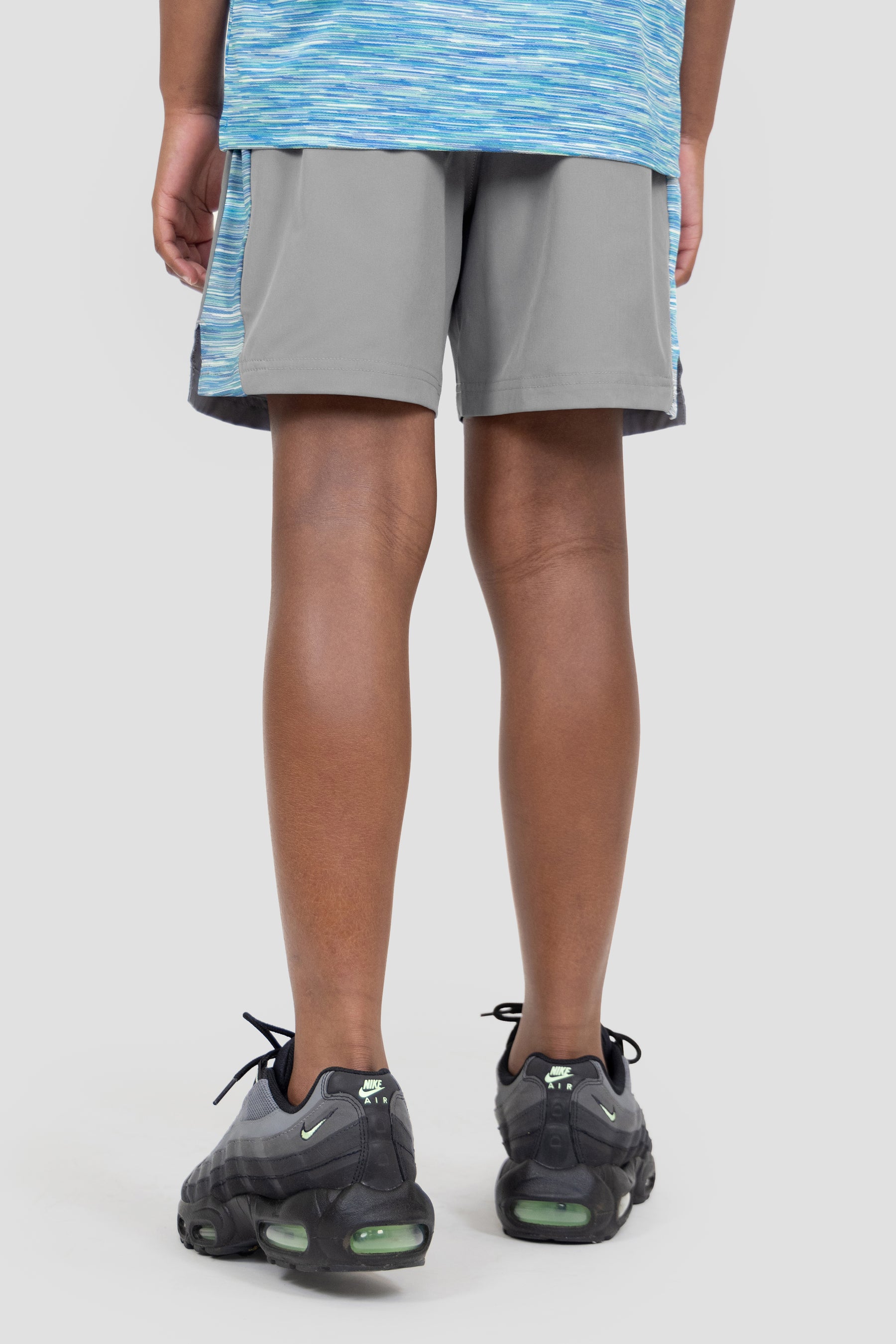 Boys Trail Panel Short - Grey/Blue/Green/White