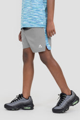 Boys Trail Panel Short - Grey/Blue/Green/White