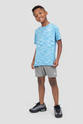 Boys Trail Panel Short - Grey/Blue/Green/White