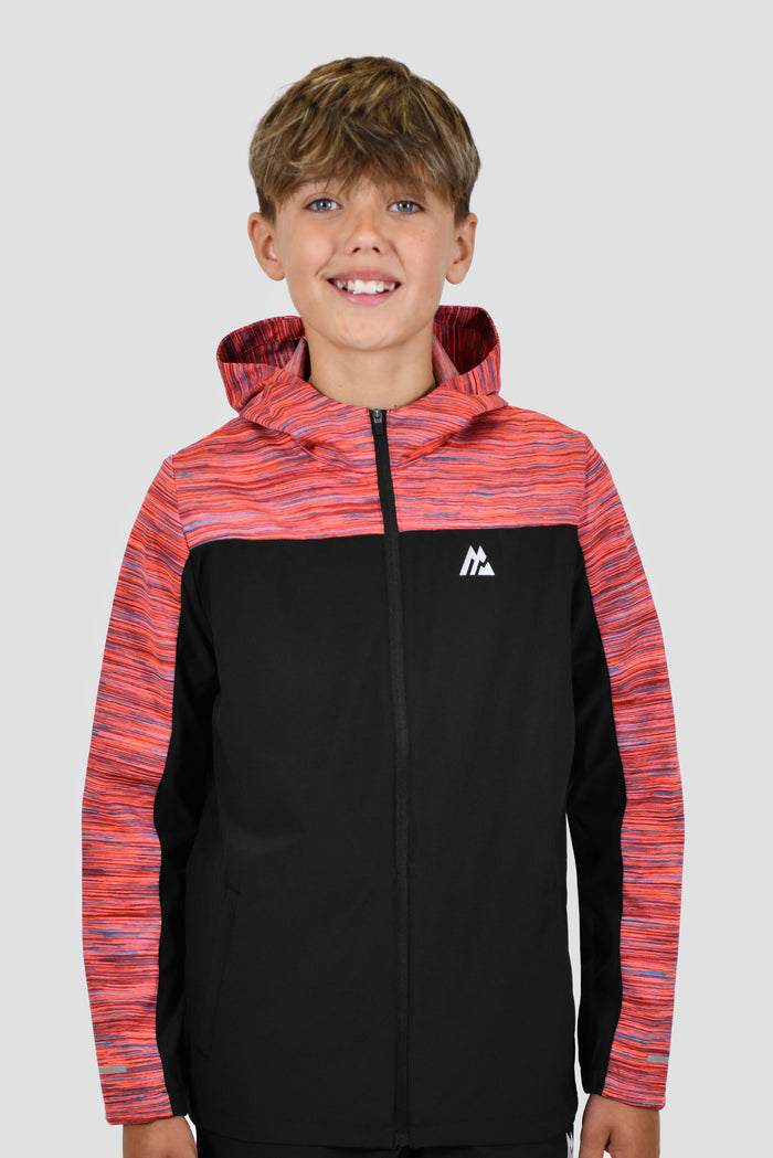 Junior Trail Windbreaker - Black/Ascension/Red Clay