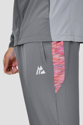 Trail Panel Running Pant - Grey/Orange/Purple