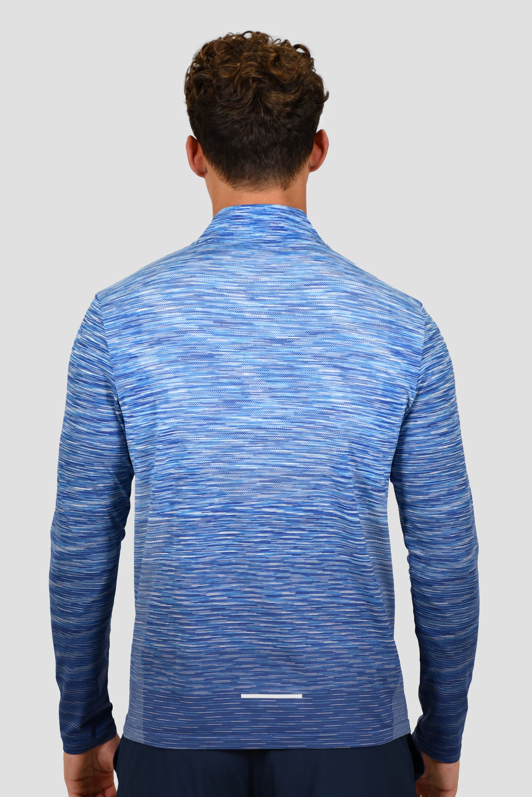 Trail Seamless 1/4 Zip - Midnight Blue/White/Oregon Blue/Caspian/Marine Blue