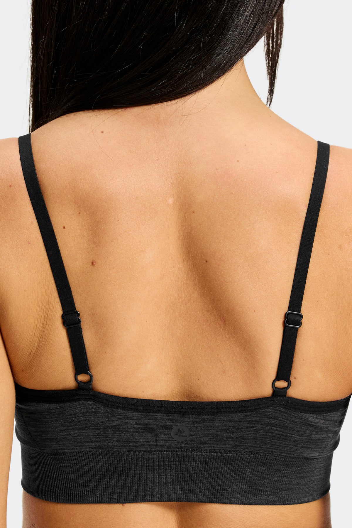 Trail Seamless Bra - Black Marl