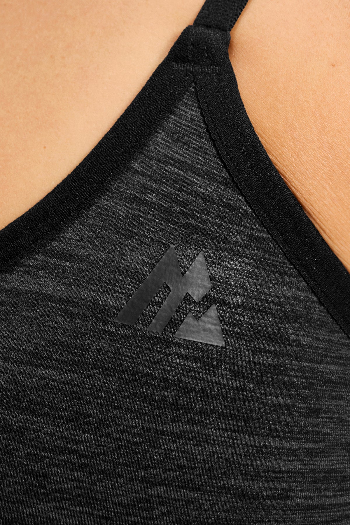Trail Seamless Bra - Black Marl
