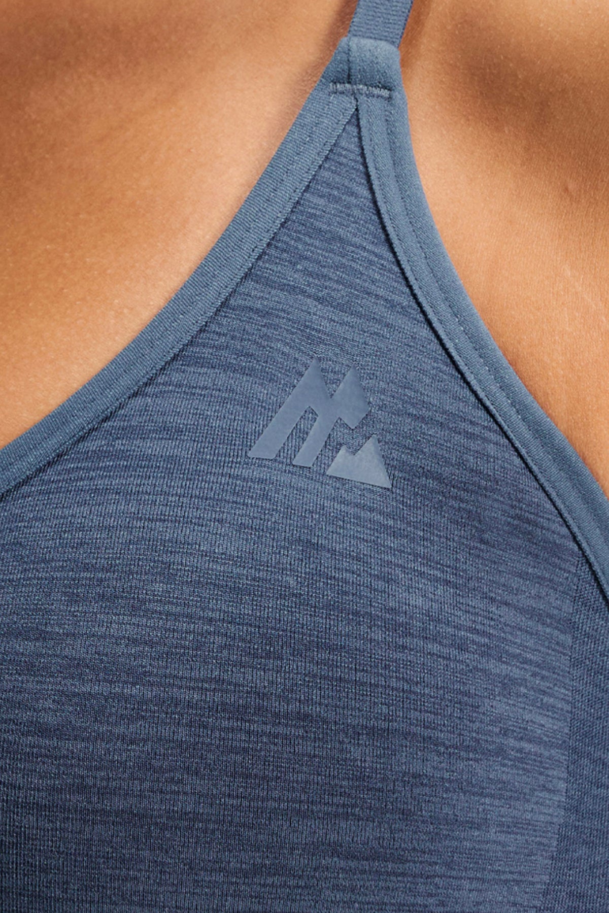 Trail Nahtloser Sport-BH - Graues Indigo meliert