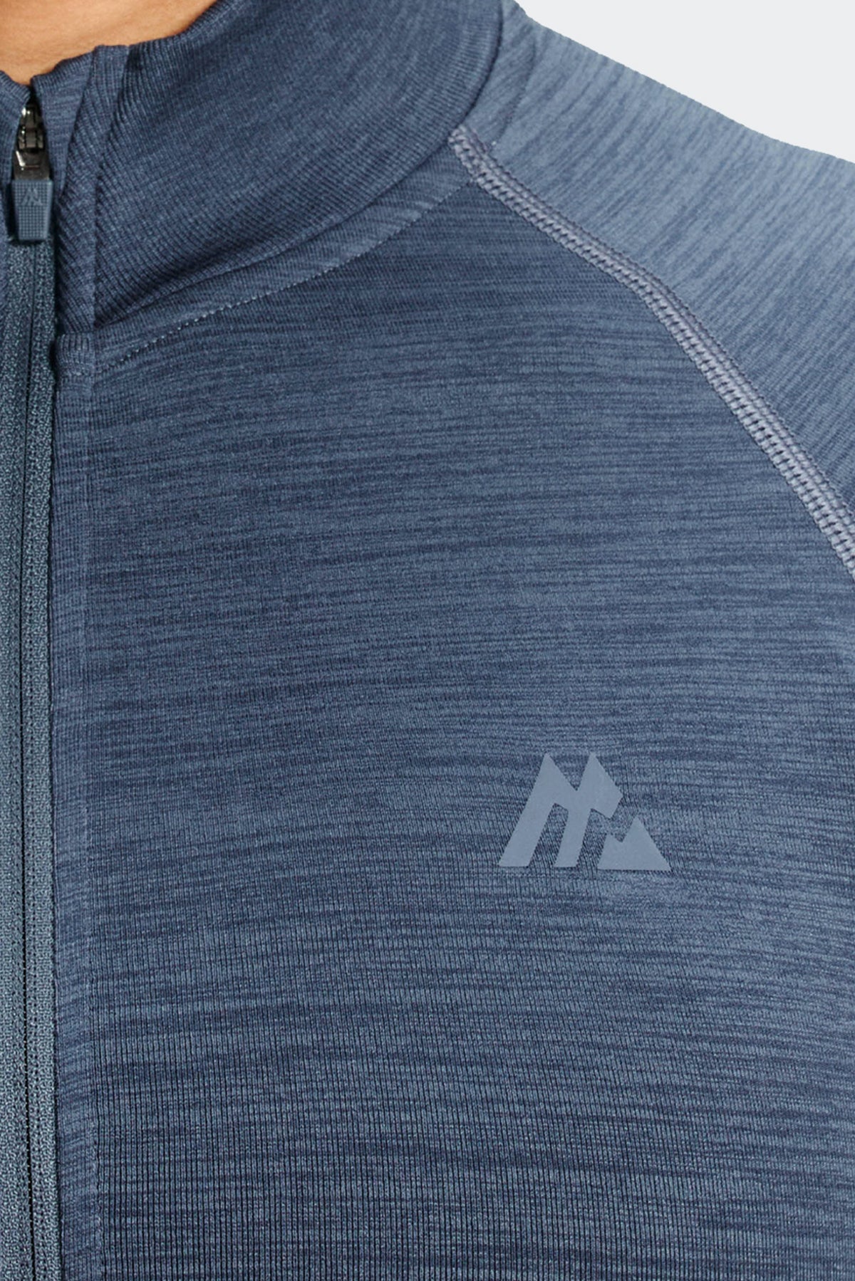 Trail Seamless Full Zip - Greyed Indigo Marl